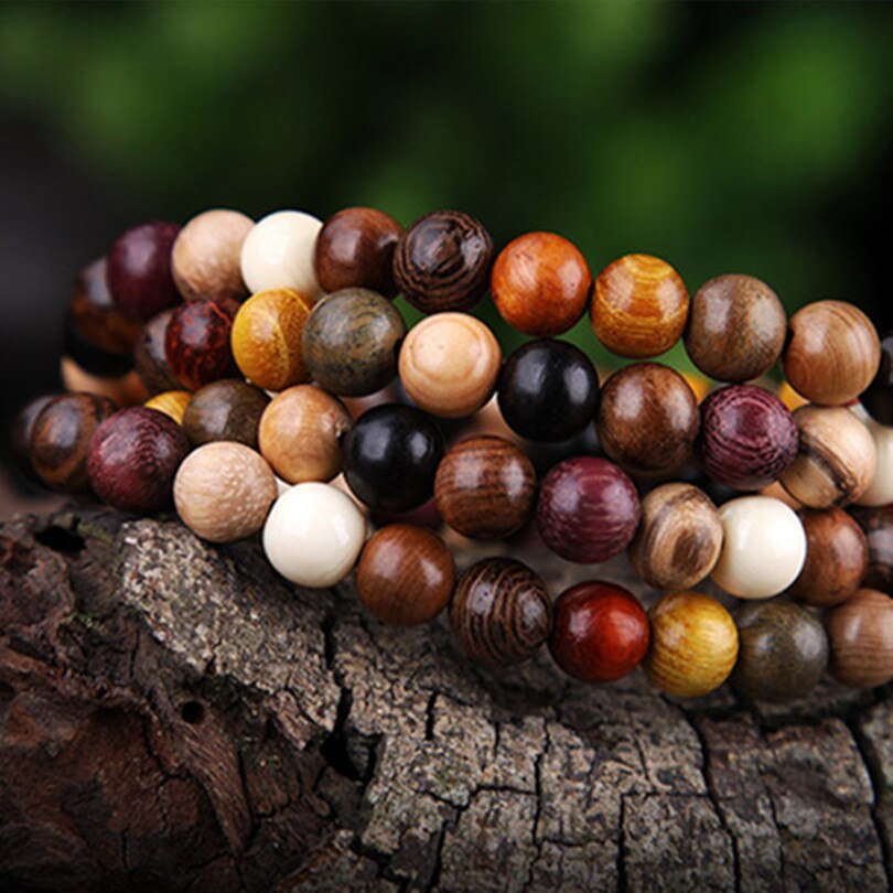 Bracelet Mala Tibétain De 108 Perles En Bois De Santal