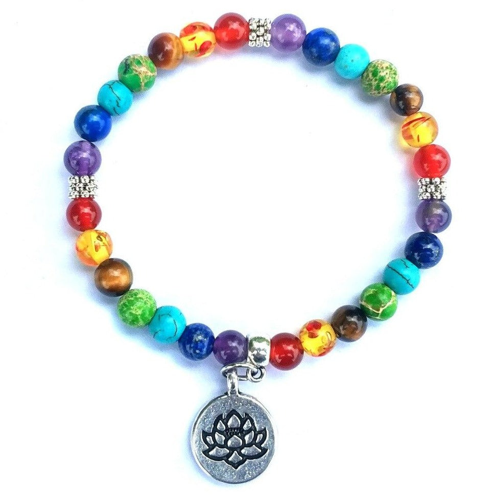 Bracelet Harmonisation 7 Chakras Lotus vertus