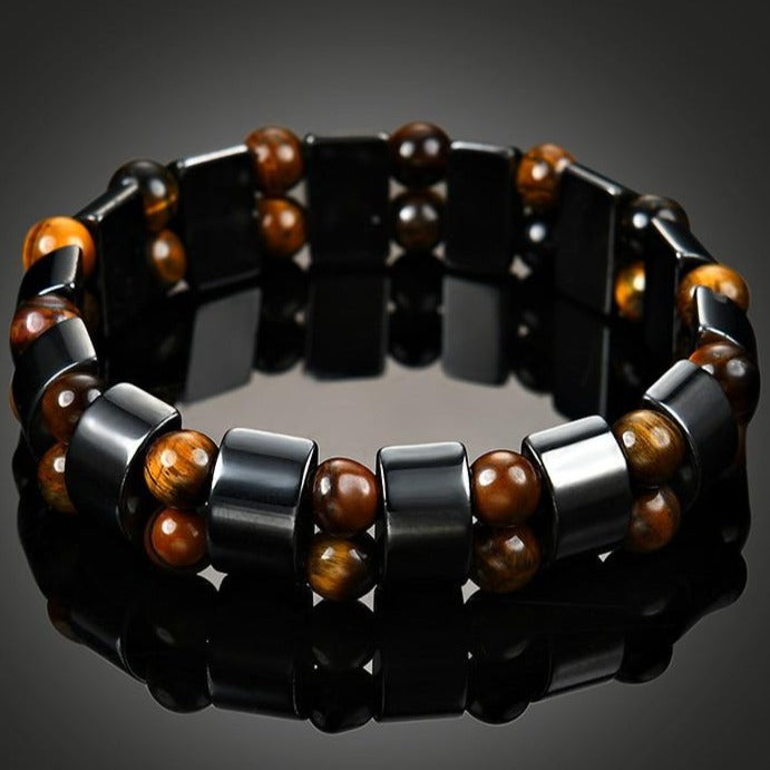 Bracelet En Oeil De Tigre Et Hématite