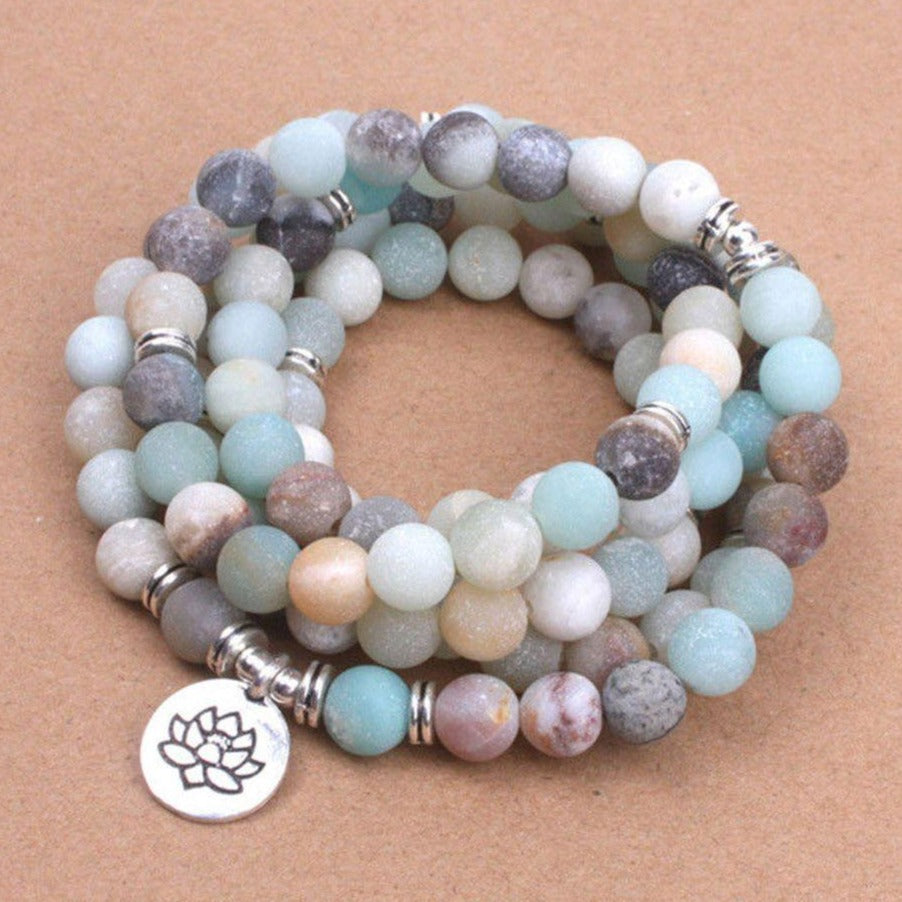Bracelet Mala 108 Perles Lotus
