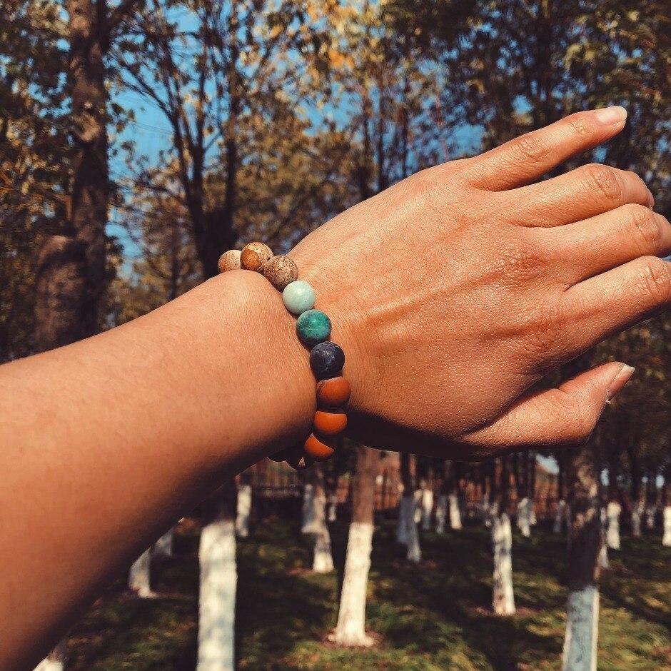 Bracelet 7 Chakras En Pierre Agate Et Oeil De Tigre