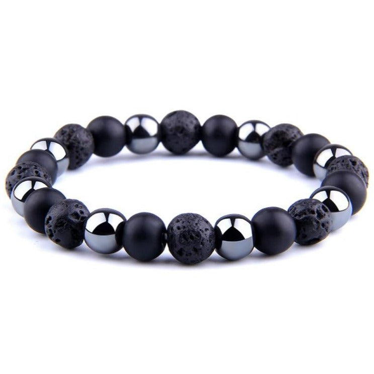Bracelet De Protection Extrême Œil De Tigre Et Obsidienne Et Hématite