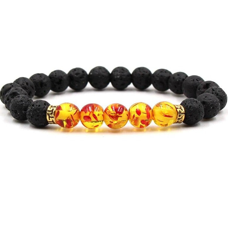 Bracelet 7 Chakras Pierres Naturelles Pierre De Lave