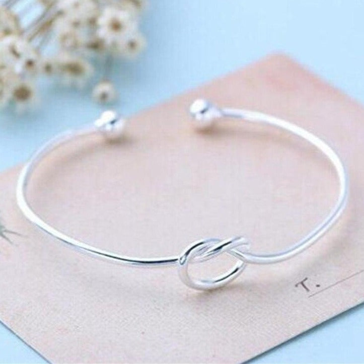 Bracelet Infini Jonc (Argent) /  infinity bracelet 10k
