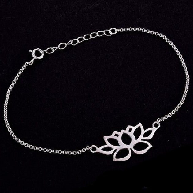Bracelet Lotus Argent Véritable