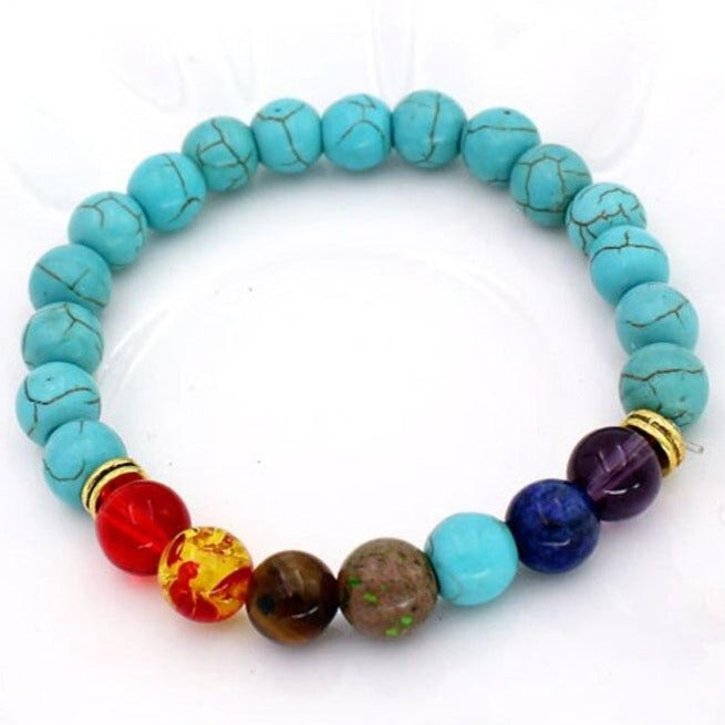 Bracelet Les 7 Chakras pierre veritable