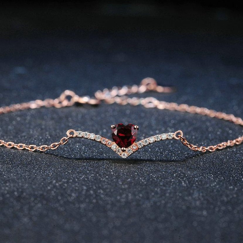 Bracelet Grenat Argent