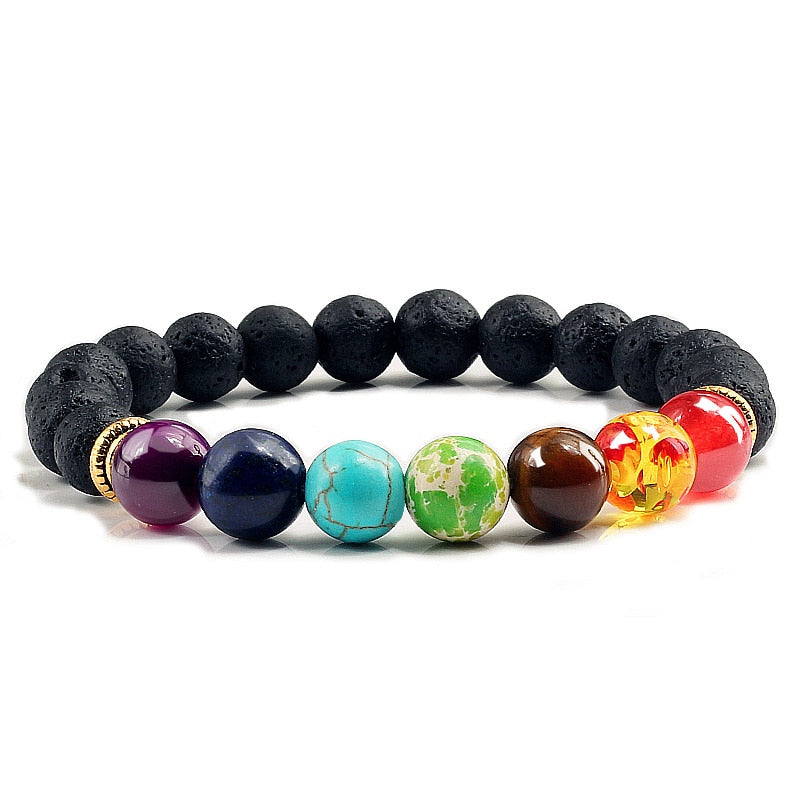 Bracelet Avec 7 Chakras En Perles Adelina,  bracelet au 7 chakras