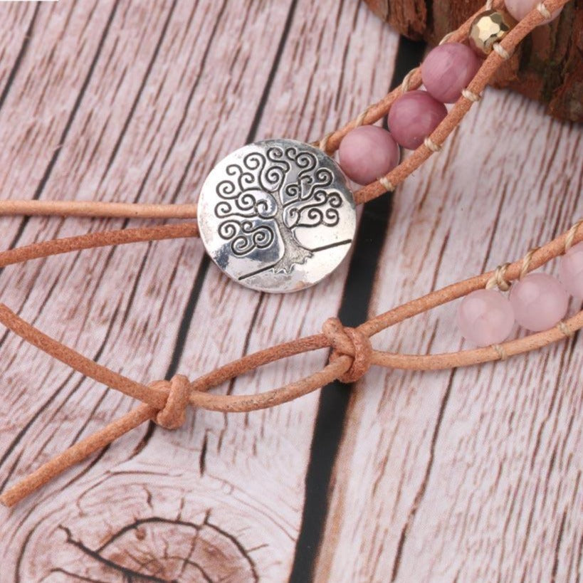 Bracelet Pierre Quartz Rose