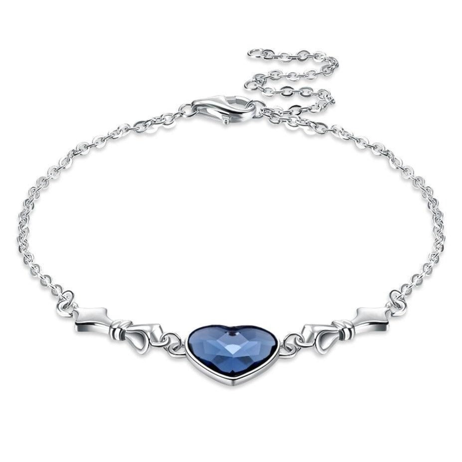 Bracelet Cœur Bleu Pour Femme