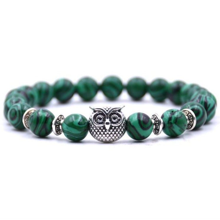 Bracelet Pierre Malachite en perles