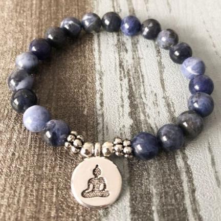 Bracelet Homme Bouddha Bleu