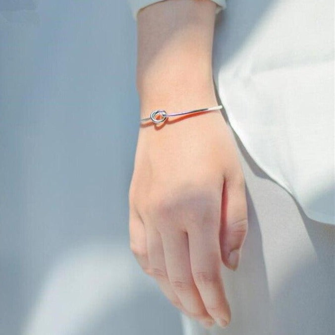 Bracelet Infini Jonc (Argent) /  bracelet jonc infini