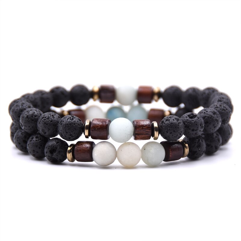 Bracelet Couple Pierre De Lave femme