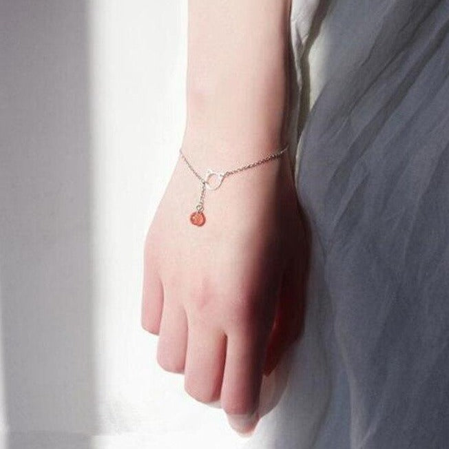 Bracelet Minimaliste En Argent Et Perle Naturelle