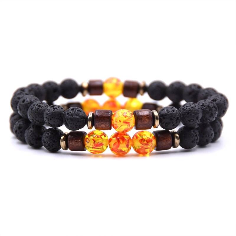 Bracelet Couple Pierre De Lave homme