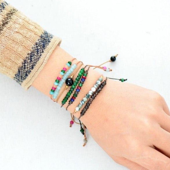 Bracelet En Pierre D&#39;Agate Naturelle