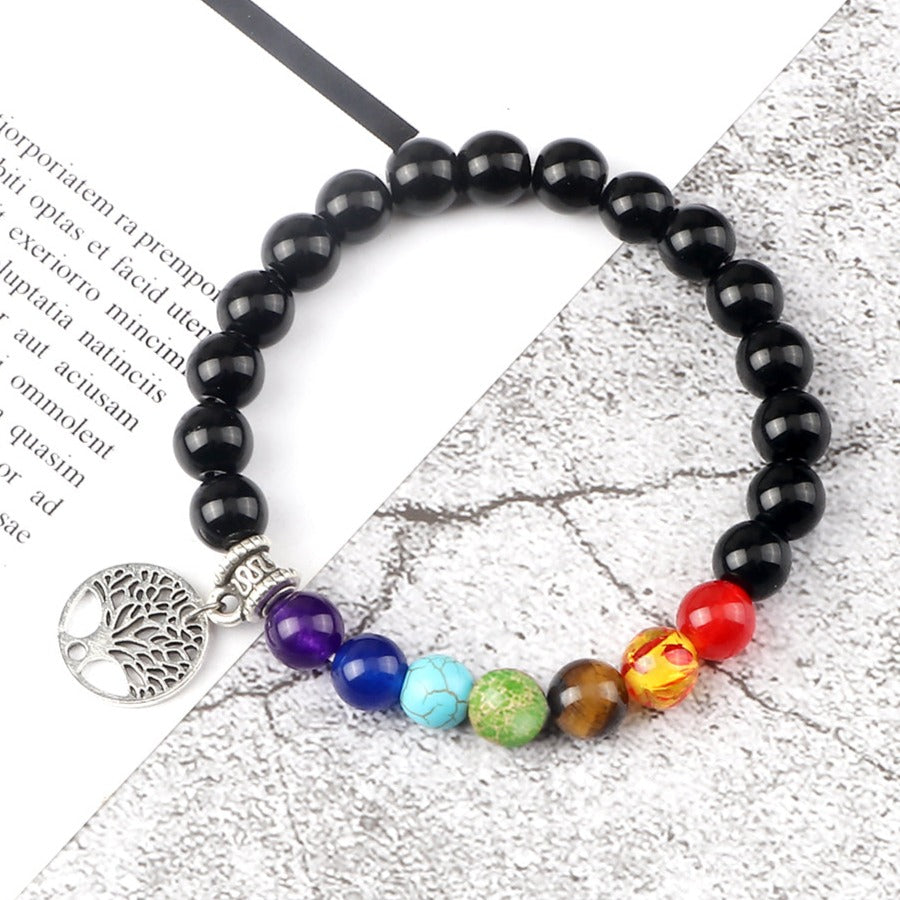 Bracelet 7 Chakras Avec Arbre De Vie Veda, dormir avec bracelet 7 chakras