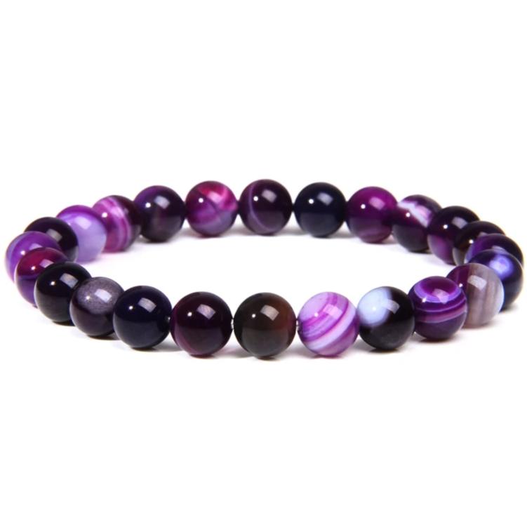 Pierre Agate Mousse En Bracelet