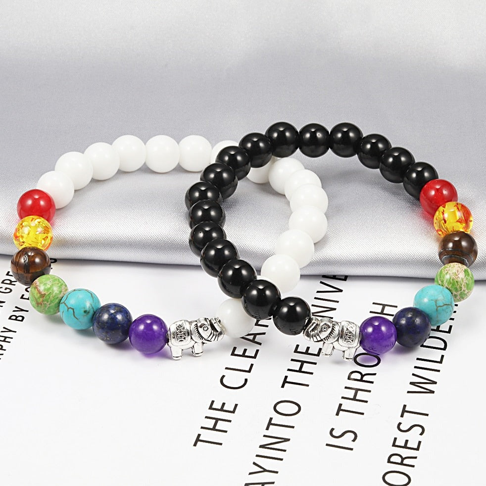 Bracelet Tibétain 7 Chakras Leia,  bracelet 7 chakras du bonheur