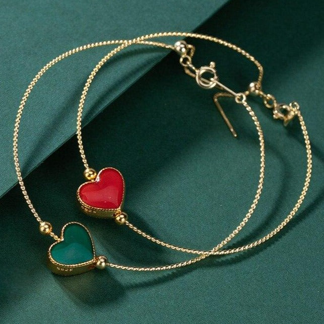 Bracelet Cœur Mathilde Doré Femme Argent