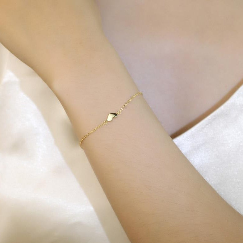 Bracelet Cœur Argent or