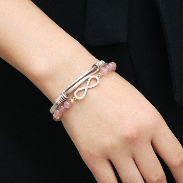 Bracelet Infini Rose Or