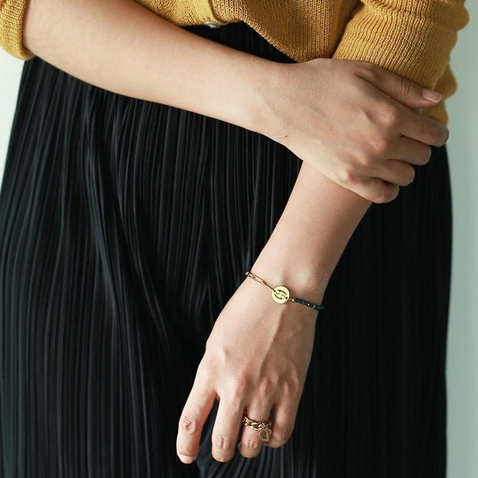 Bracelet Signe Astrologique Couleur Or Femme