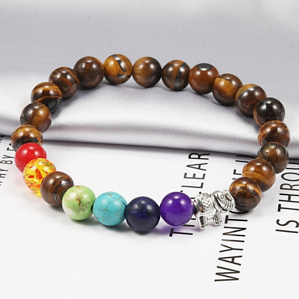 Bracelet Tibétain 7 Chakras Harleigh,  bracelet au 7 chakras