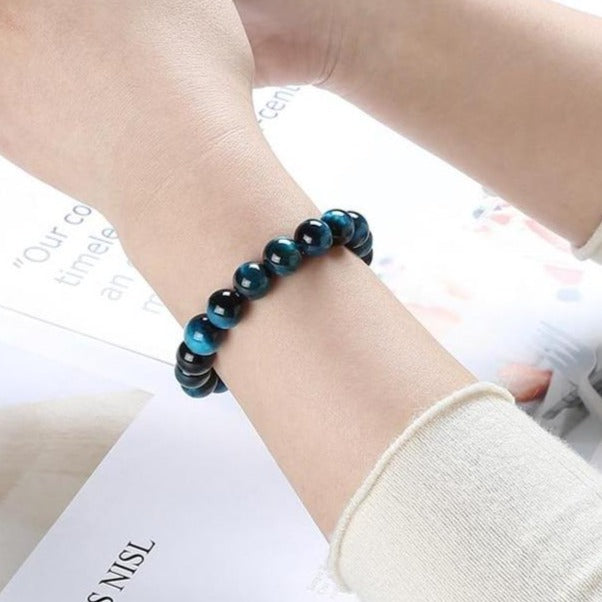 Bracelet Oeil De Tigre Bleu