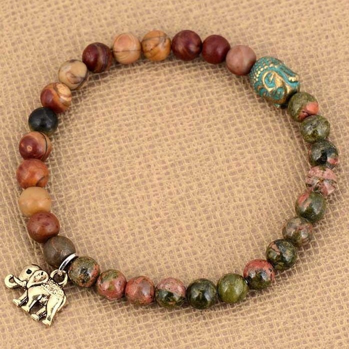 Bracelet Jaspe Unakite