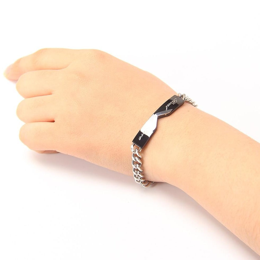 Bracelet Couple Amoureux en acier