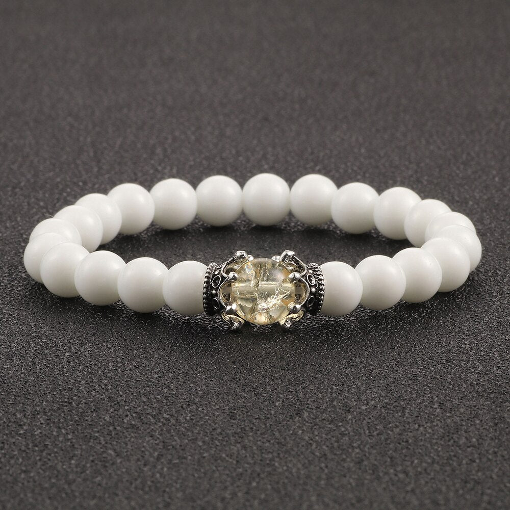 Bracelet En Pierre De Lune (Couronne)