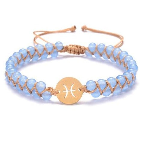 Bracelet Pierre Naturelle Signe Astrologique Poisson