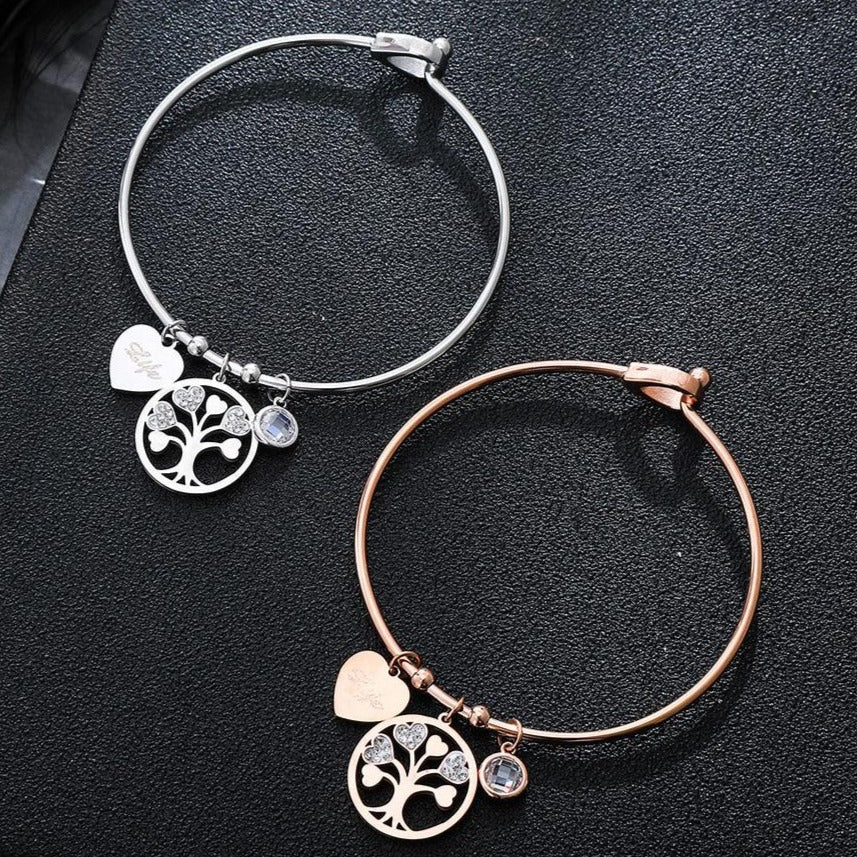 Bracelet Arbre De Vie Plaqué Or