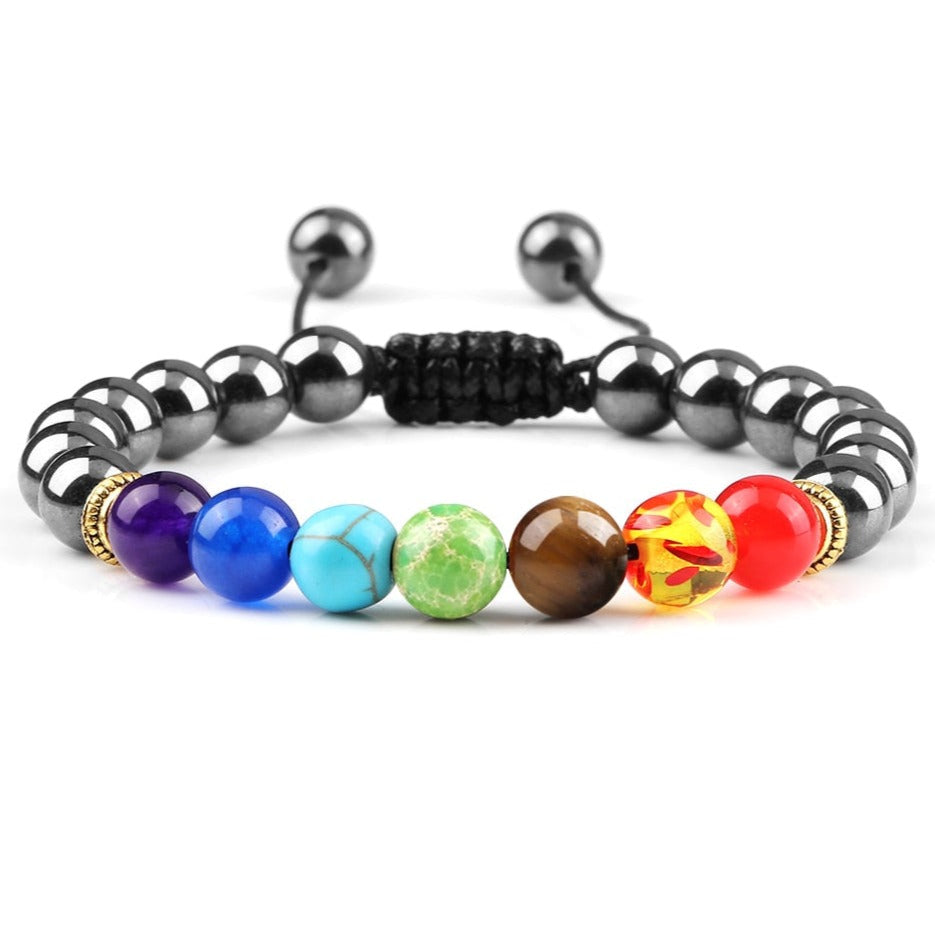Bracelet Shamballa 7 Chakras En Perles Summer,  bracelet 7 chakras baroque