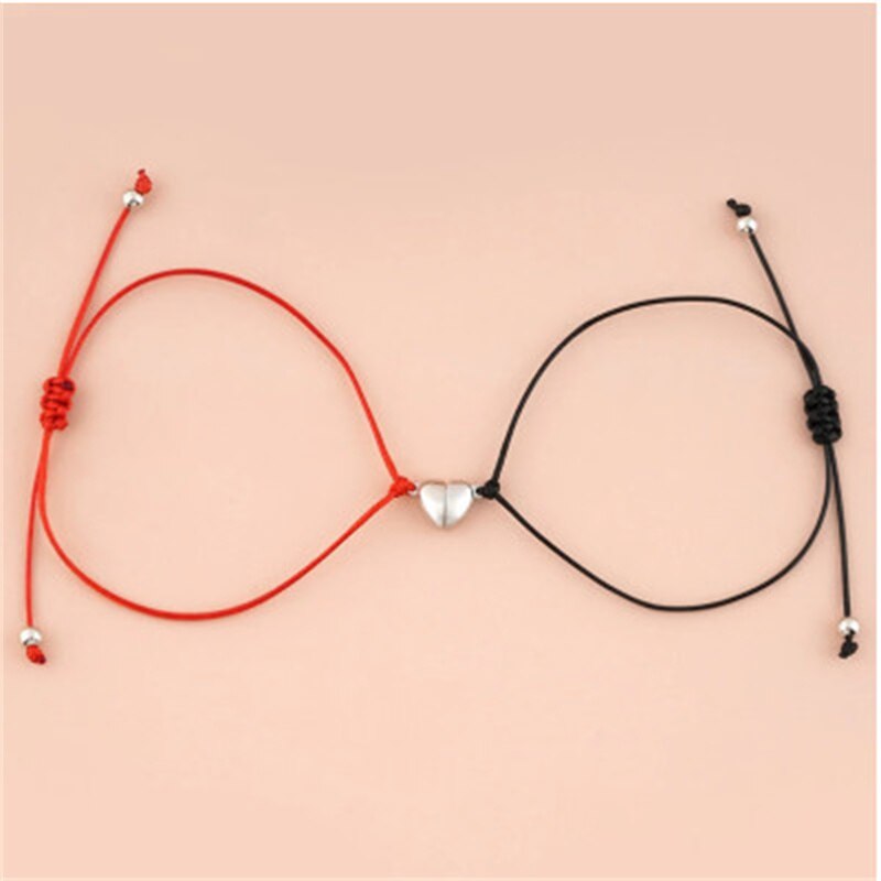 Bracelet Couple Aimanté fil rouge