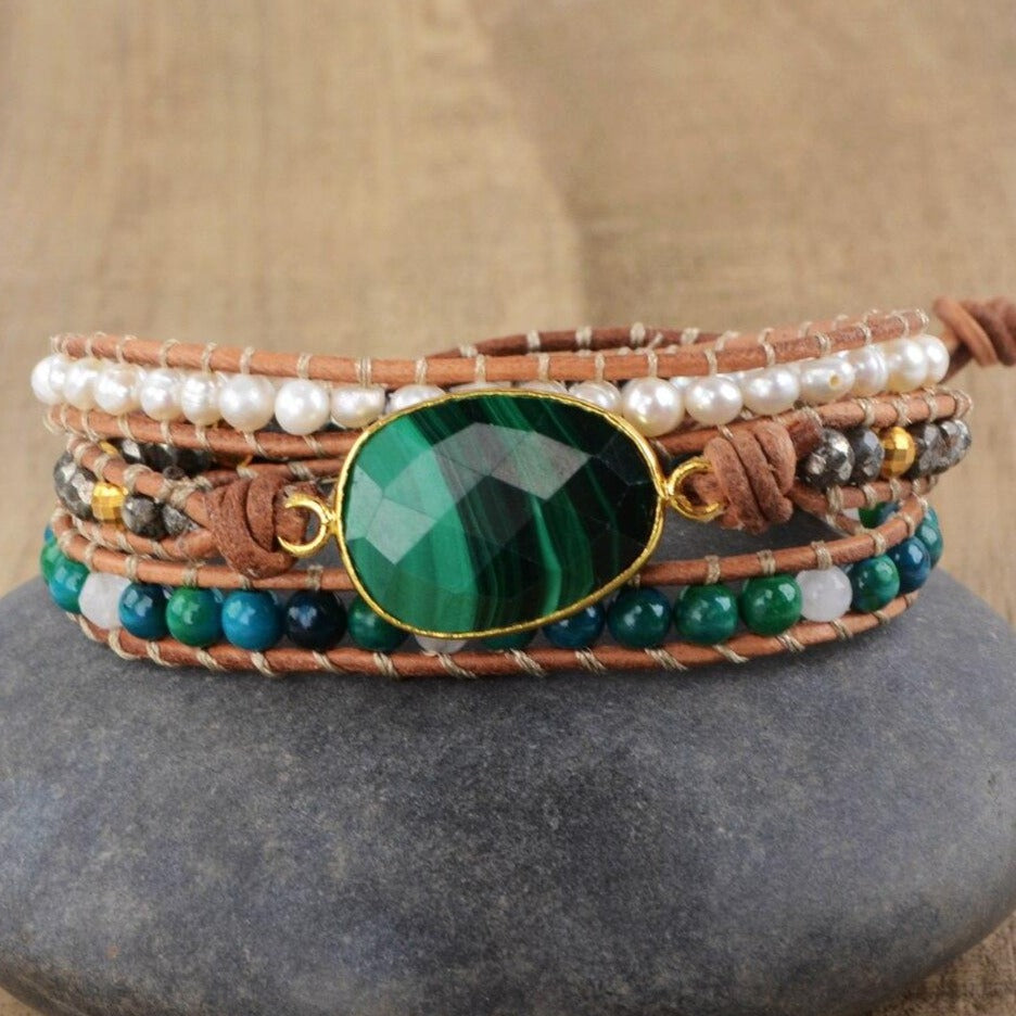 Bracelet Malachite Femme