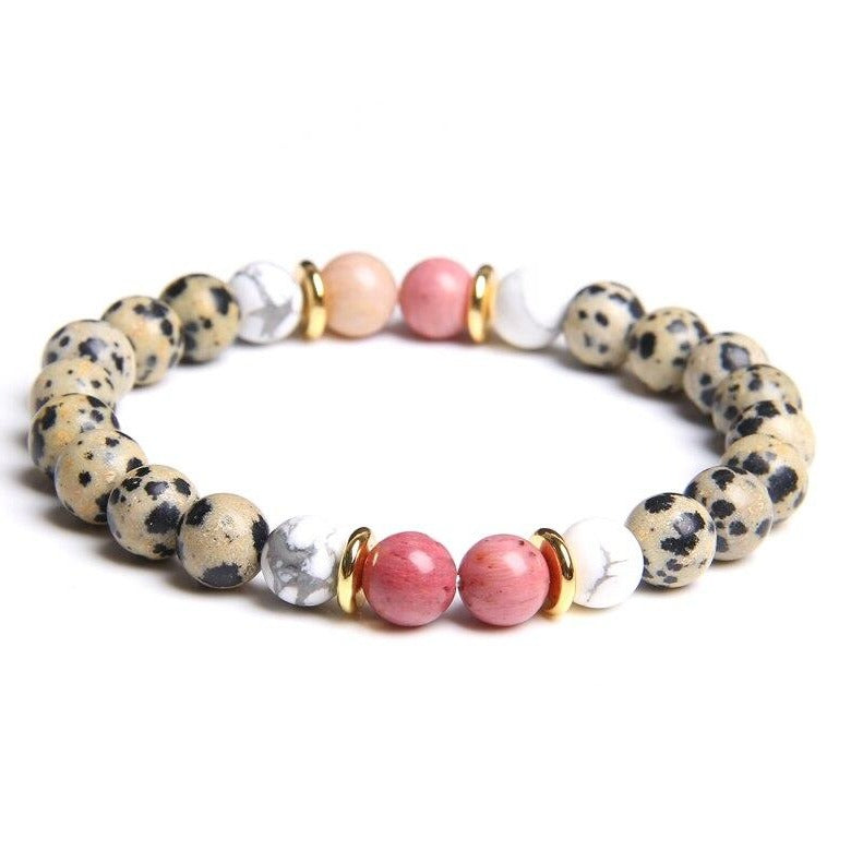Bracelet En Jaspe Dalmatien