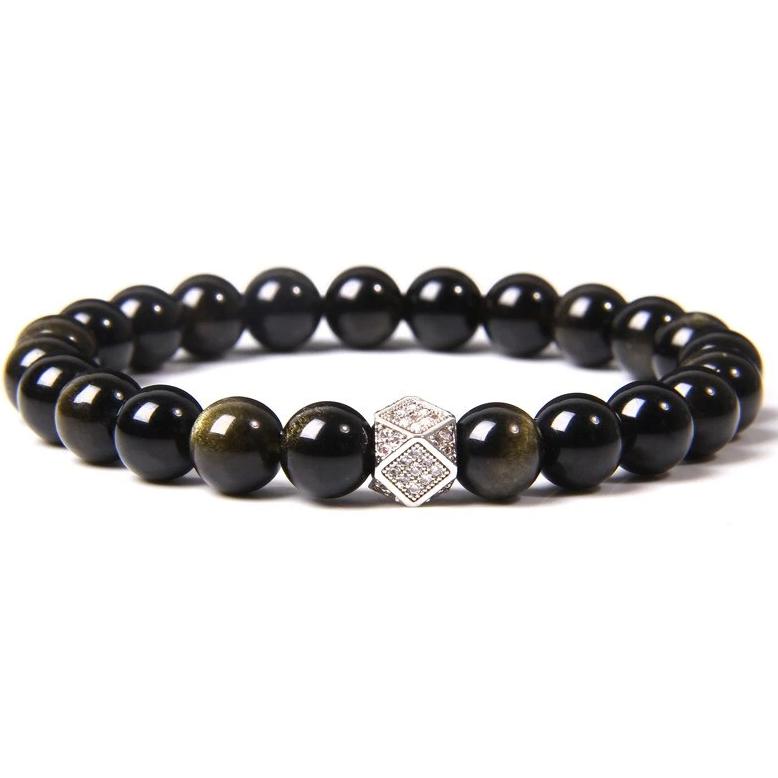 Bracelet Obsidienne Homme