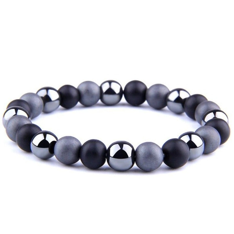 Bracelet De Protection Extrême Œil Du Tigre Et Obsidienne Et Hématite