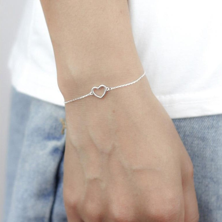 Bracelet Coeur Vide Argent