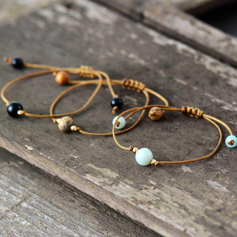 Bracelets Apaisants En Perles : Agate, Amazonite, Jaspe