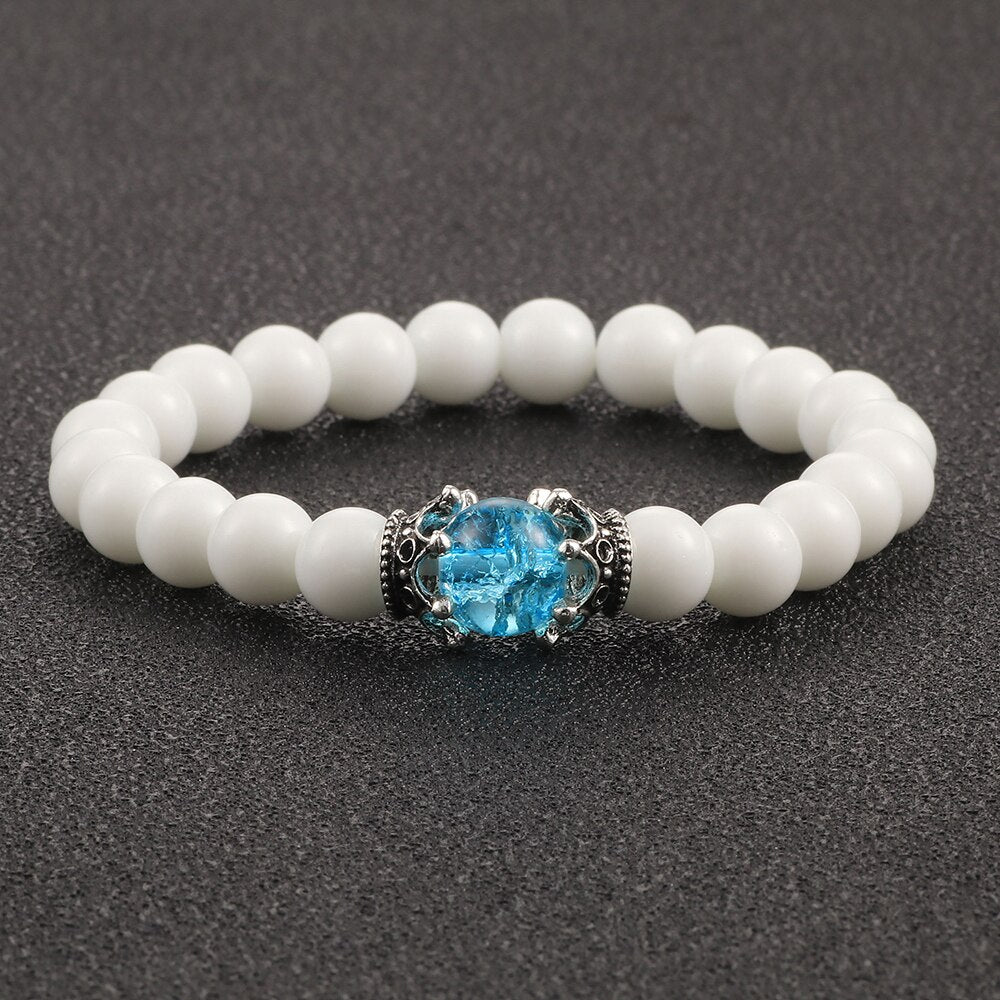 Bracelet En Pierre De Lune (Couronne)