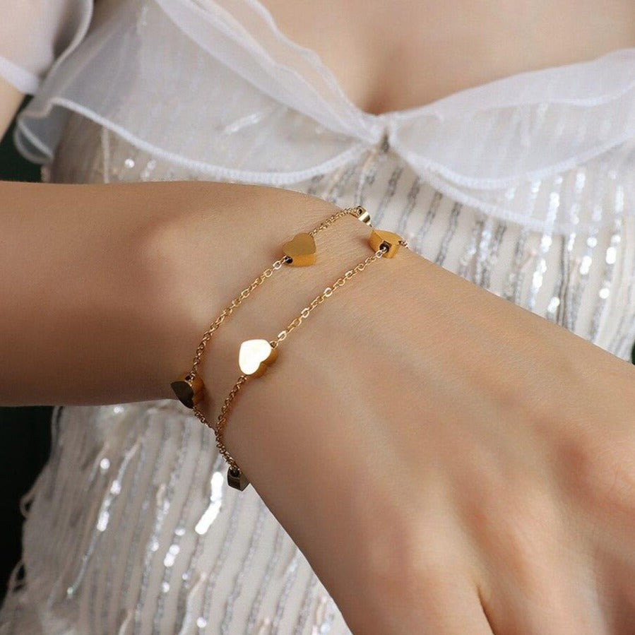 Bracelet Coeur Rose Gold pour Femme