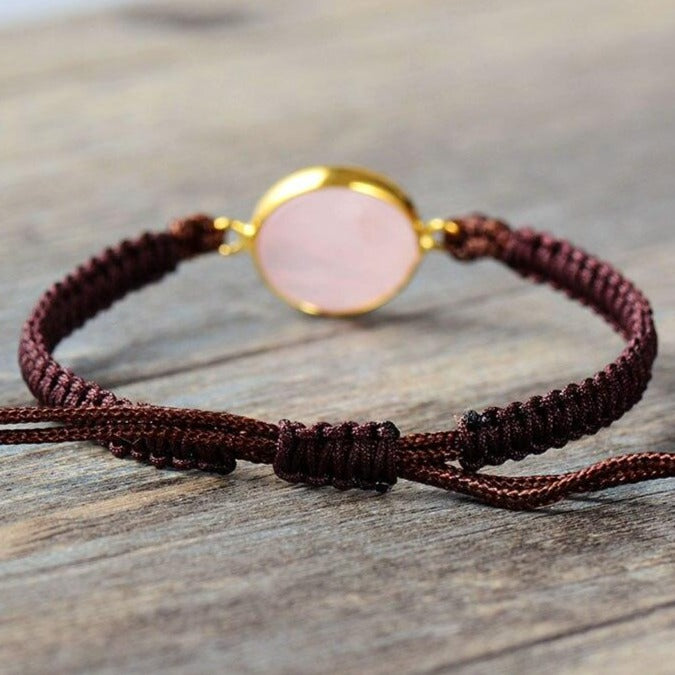 Bracelet En Quartz Rose Véritable