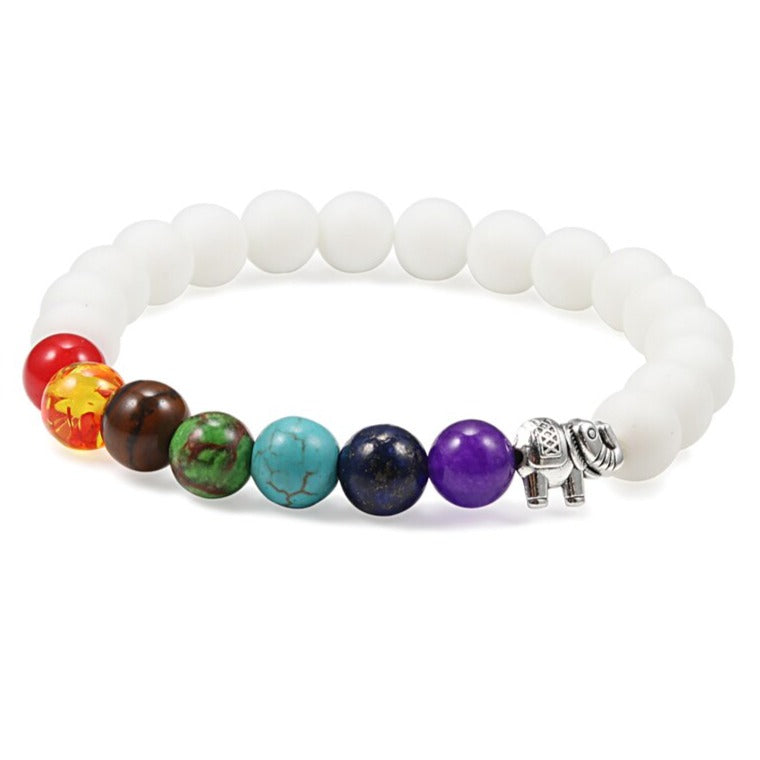 Bracelet Tibétain 7 Chakras Leia,  bracelet 7 chakras lithotherapie
