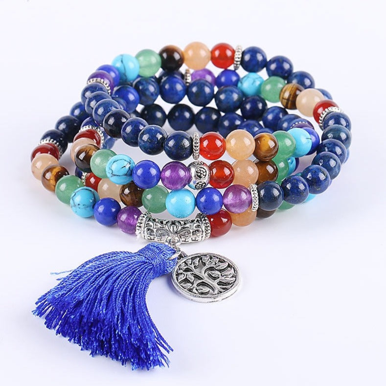 Bracelet Mala 7 Chakras Pour Reiki Julieta,  bracelet 7 chakras guérison et amour