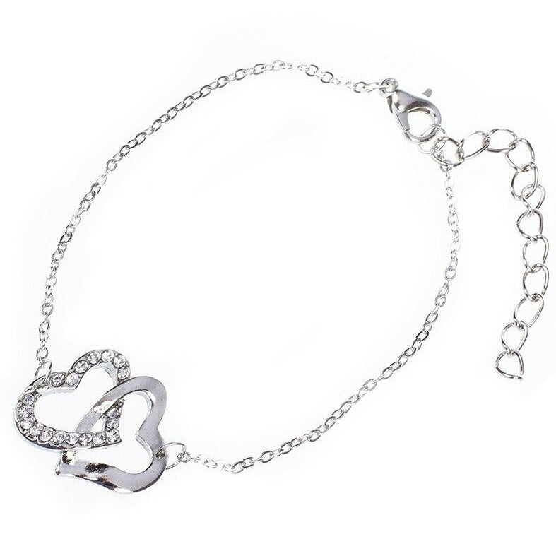 Bracelet Avec Deux Cœurs femme