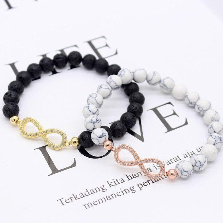 Bracelet Infini Homme Et Femme vraies pierres